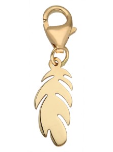 Złoty Charms - Piórko