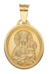 Zawieszka Złota - Medalik Matka Boska Częstochowska w Owalu II