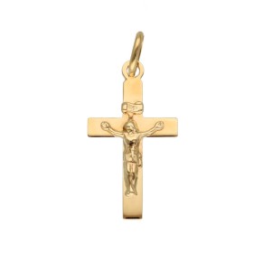 Zawieszka Złota - Krzyż Średni z Jezusem 
