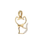  Zawieszka Złota - Kot z Cyrkonią III