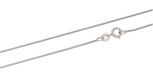 Złoty Łańcuszek Biały - Kostka 45 cm