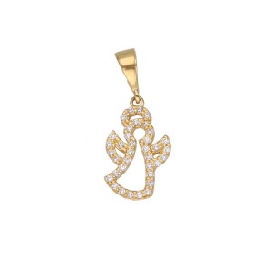 Zawieszka Złota - Aniołek z Cyrkoniami