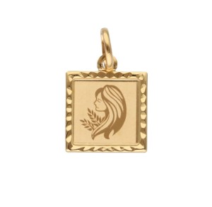 Zawieszka Złota - Znak Zodiaku Panna na Blaszce