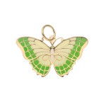 Zawieszka Złota - Motyl Zielony