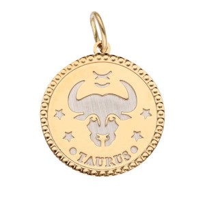 Zawieszka Złota - Znak Zodiaku Byk Duo