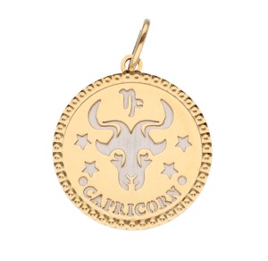 Zawieszka Złota - Znak Zodiaku Koziorożec Duo