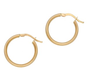 Kolczyki Złote - Koła Zaokrąglone 19mm