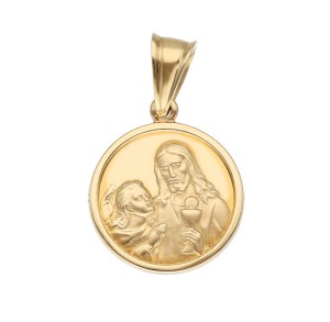 Zawieszka Złota - Medalik Pamiątka I Komunii Świętej