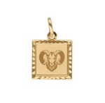Zawieszka Złota - Znak Zodiaku Baran na Blaszce