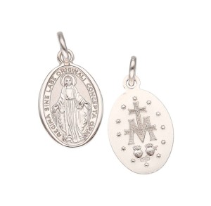 Zawieszka Złota - Cudowny Biały Medalik