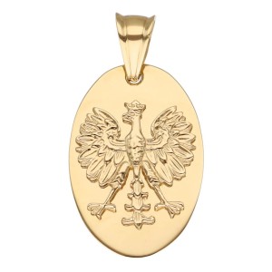 Zawieszka Złota - Blaszka z Orłem