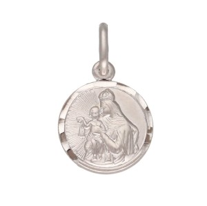 Zawieszka Złota -  Biały Szkaplerz Mały Dmuchany II