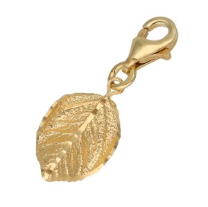 Złoty Charms - Listek