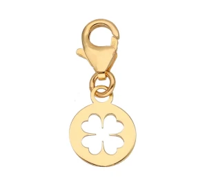 Złoty Charms - Wycięta Koniczynka