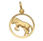 Zawieszka Złota - Znak Zodiaku Baran w Kole