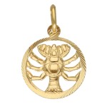 Zawieszka Złota - Znak Zodiaku Rak w Kole