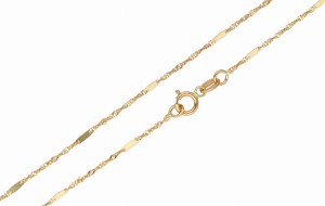 Złoty Łańcuszek - Singapur Mini Blaszki 45 cm