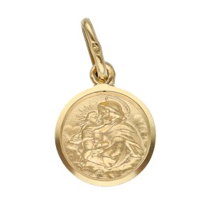 Zawieszka Złota - Medalik Św. Antoni Średni