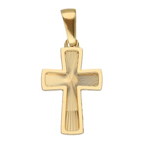 Zawieszka Złota - Krzyżyk Grawerowany II