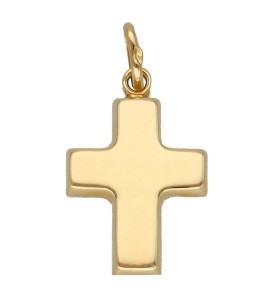 Zawieszka Złota - Krzyżyk Gładki Dmuchany