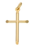Zawieszka Złota - Krzyżyk Gładki Wypukły II