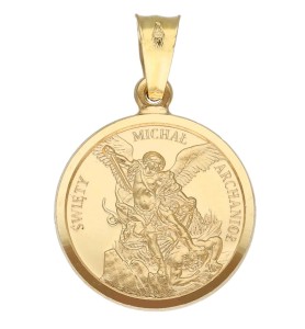 Zawieszka Złota - Medalik Św. Michał Archanioł III