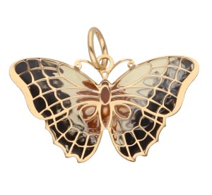 Zawieszka Złota - Motyl Czarny II