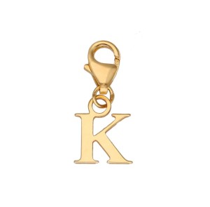 Złoty Charms - Literka K