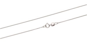 Złoty Łańcuszek Biały - Kostka II 45 cm