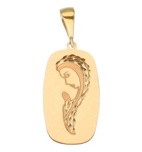 Zawieszka Złota - Matka Boska Fatimska na Blaszce II