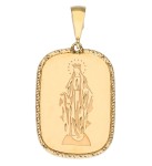 Zawieszka Złota - Medalik Matka Boska Niepokalana na Blaszce