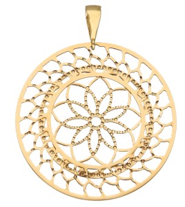 Zawieszka Złota - Ażurowy Kwiat Życia
