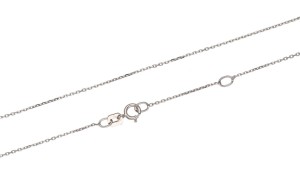 Złoty Łańcuszek Biały - Ankier Drobny z Przedłużką 45 cm 