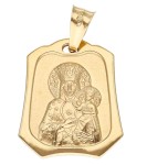 Zawieszka Złota - Medalik Matka Boska Częstochowska w Rombie