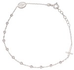 Bransoletka Złota Biała - Różaniec II