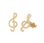 Kolczyki Złote - Klucz Wiolinowy