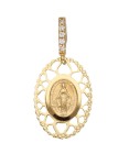 Zawieszka Złota - Cudowny Medalik Ażurowy z Cyrkonią