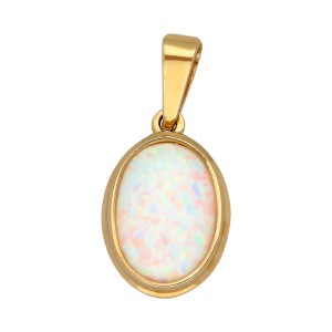 Zawieszka Złota - Owalny Opal III