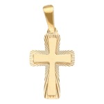 Zawieszka Złota - Krzyżyk Grawerowany Mały VI