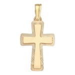 Zawieszka Złota - Krzyżyk Grawerowany Średni VI