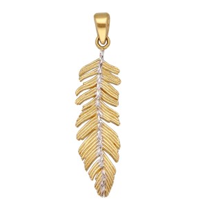 Zawieszka Złota - Piórko Duo II