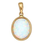 Zawieszka Złota - Owalny Opal