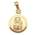 Zawieszka Złota - Medalik Matka Boska Częstochowska w Małym Okręgu III