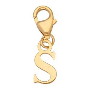 Złoty Charms - Literka S