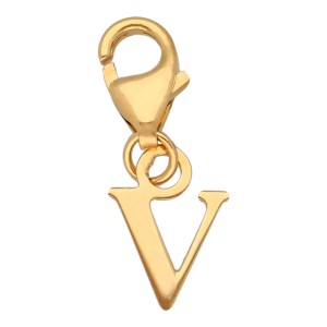 Złoty Charms - Literka V