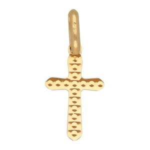 Zawieszka Złota - Krzyżyk Żłobiony Mini