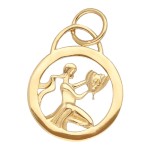 Zawieszka Złota - Znak Zodiaku Panna w Małym Kole
