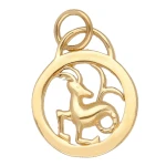 Zawieszka Złota - Znak Zodiaku Koziorożec w Małym Kole