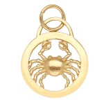 Zawieszka Złota - Znak Zodiaku Rak w Małym Kole