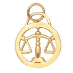 Zawieszka Złota - Znak Zodiaku Waga w Małym Kole